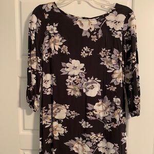 Floral navy dress